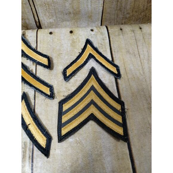 7 Patches Set War US Army PFC Private First Class Rank Stripes Chevron - Picture 4 of 5